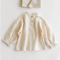 Spring New Children's Japan And South Korea Magnanimous Cotton Crinkle Tops