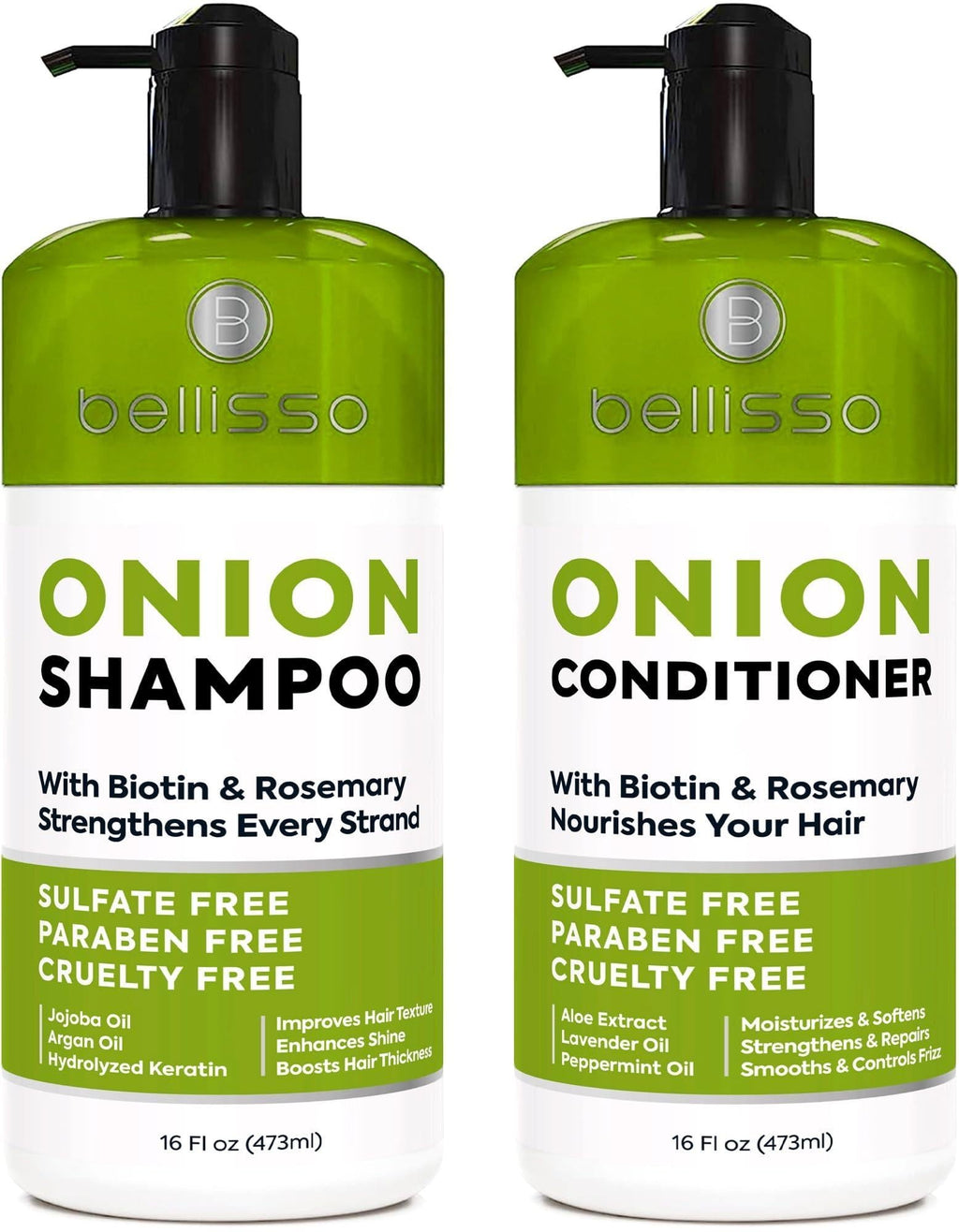 Onion Shampoo and Conditioner Set With Rosemary and Biotin Thickening Products