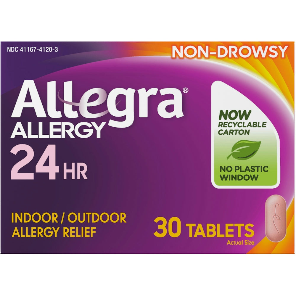 Allegra Adult Non-Drowsy Allergy Relief, 24 Hour (180mg), 30 Tablets