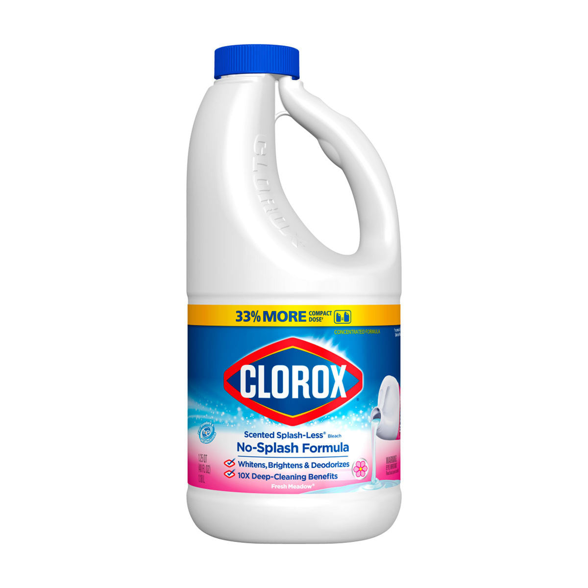 Clorox Bleach, Scented Splash Less, Fresh Meadow 40 Fl Oz