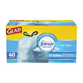 Glad ForceFlex Fresh Clean Scent Drawstring Tall Kitchen 13 Gallon Trash Bags