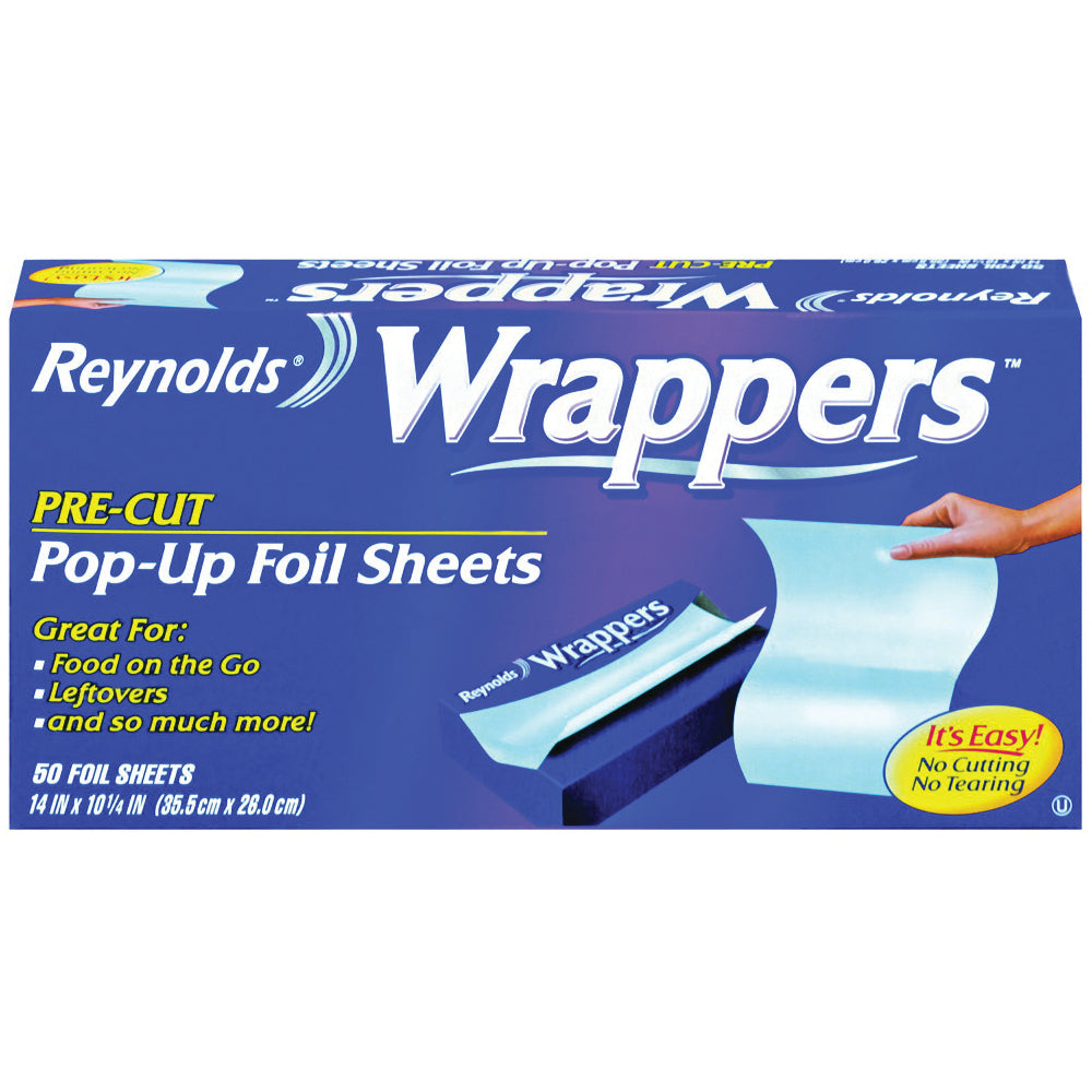 Reynolds Wrap Wrappers Pre Cut Pop Up Foil Sheets 50CT