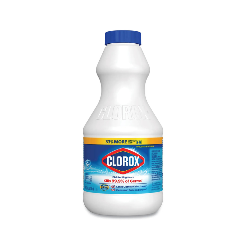 Clorox Disinfecting Bleach, Concentrated Formula, Regular - 24 Ounce Bottle