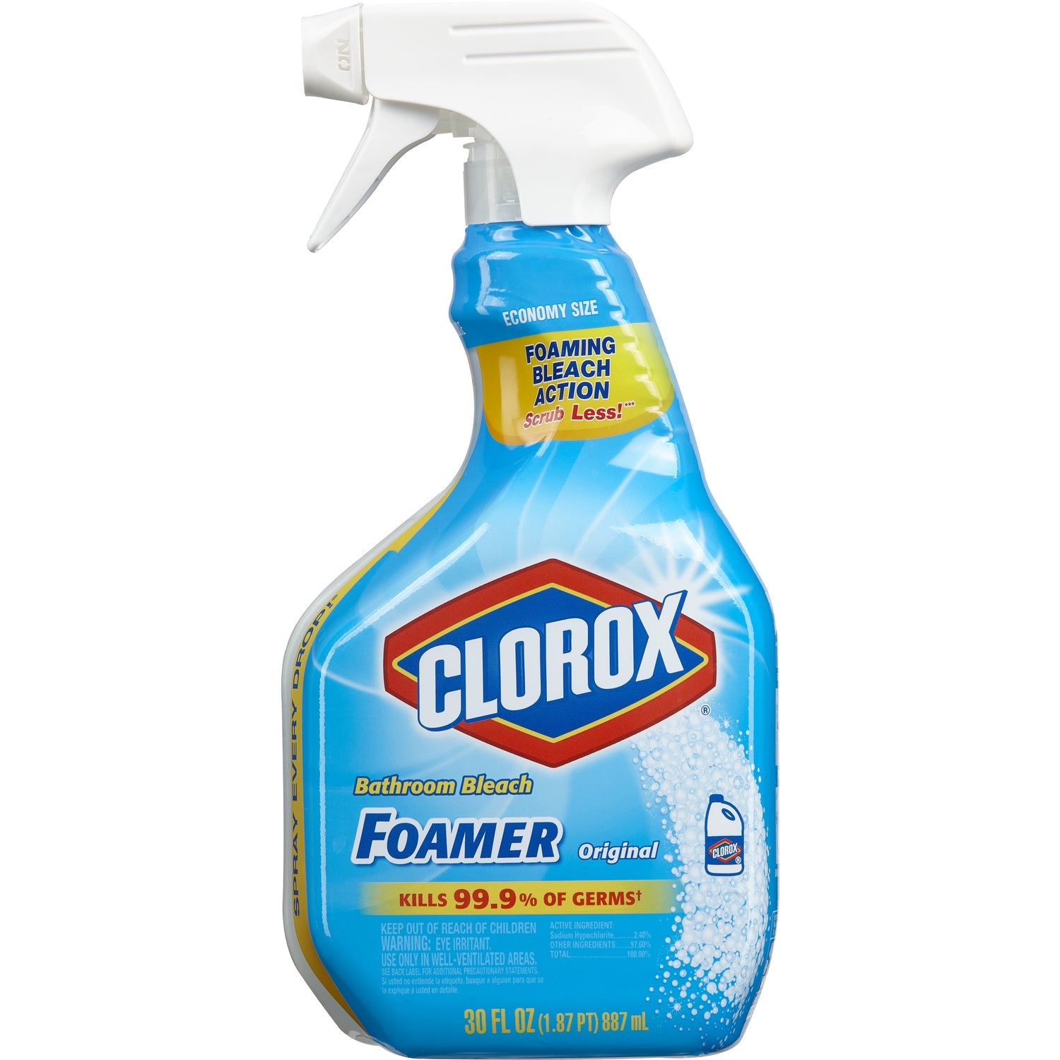 Clorox Bathroom Foamer With Bleach, Spray Bottle, Ocean Mist, 30 Fluid Ounces
