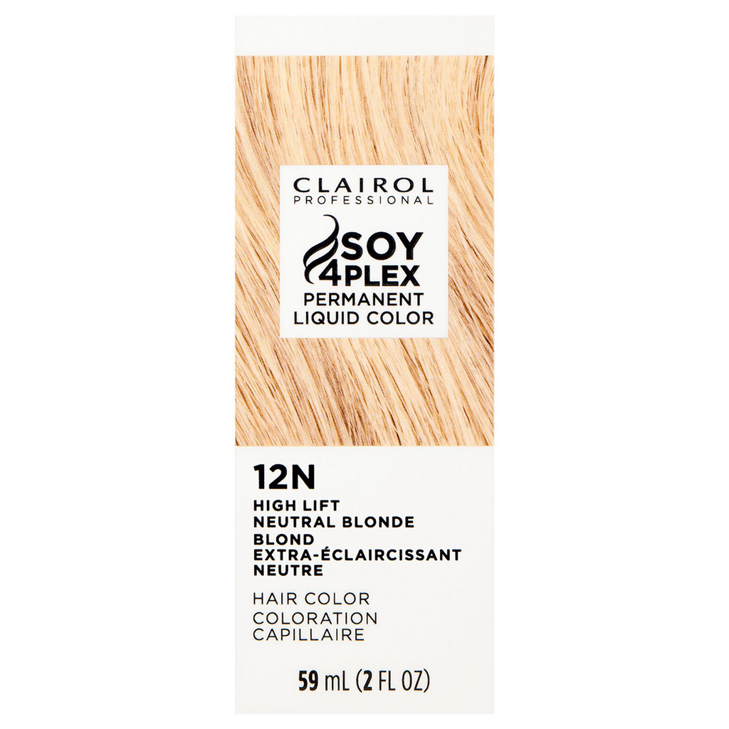 Clairol Professional Soy4Plex 12N/HL-N High Lift Neutral Blonde LiquiColor Permanent Hair Color