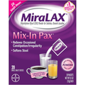 MiraLAX® Mix-In Pax® 17 g Once-Daily Laxative Powder Packet, 20-Pack