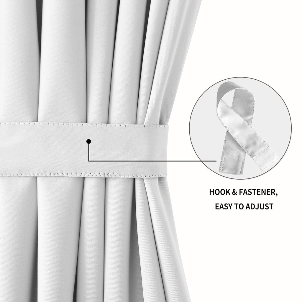 DWCN French Blackout Door Curtains, 1 Curtain Panel with Tieback