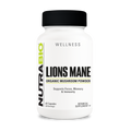 NutraBio Organic Lion's Mane 500 mg, 60 Vegetable Capsules