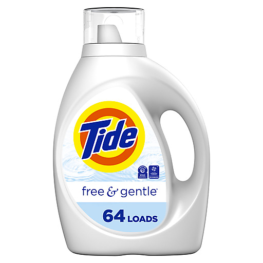 Tide Free And Gentle Liquid Laundry Detergent, 64 Loads, 84 Oz Bottle