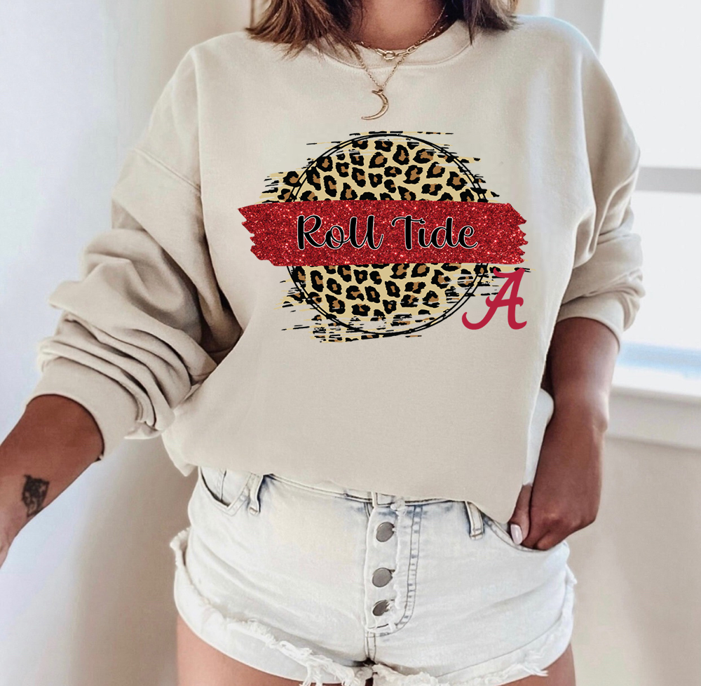 Alabama Crimson Tide w/ Leopard Circle