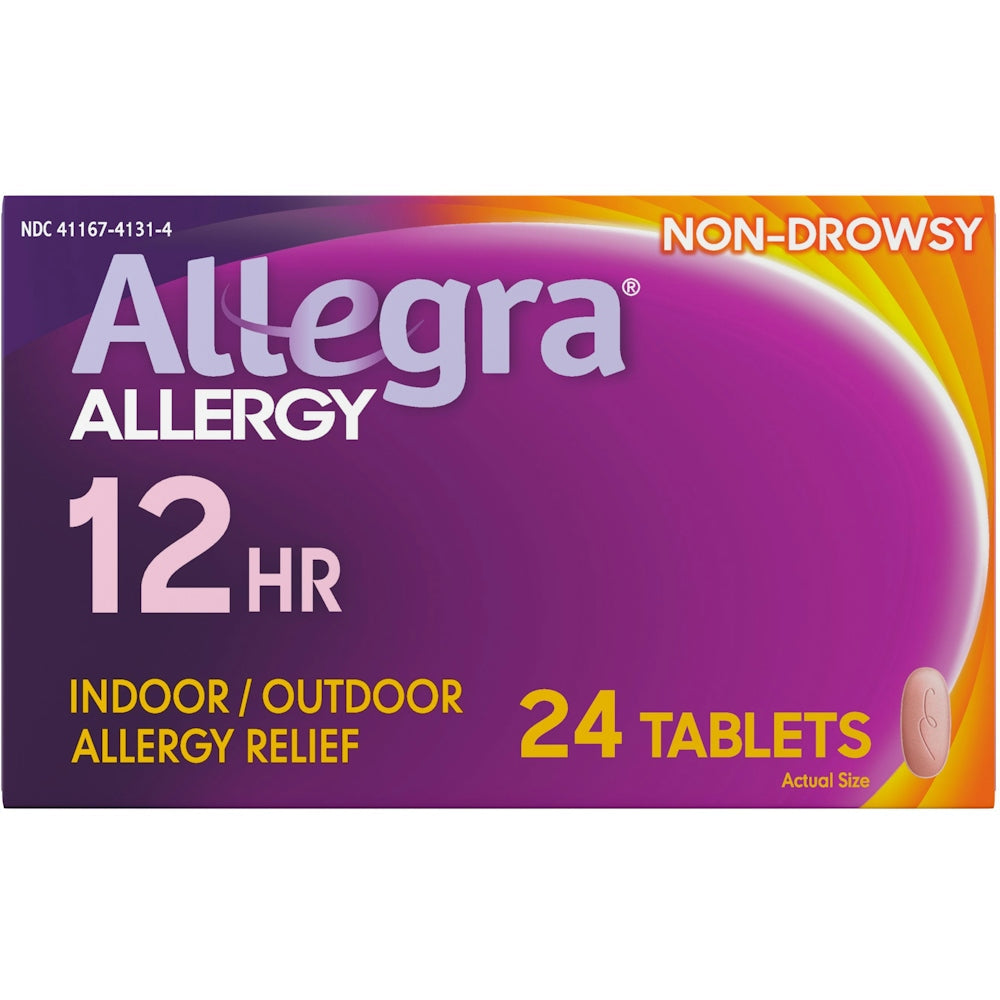 Allegra Adult Non-Drowsy Allergy Relief, 12 Hour (60mg), 24 Tablets