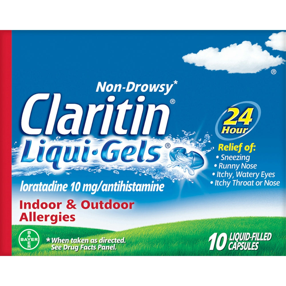 Claritin 24-Hour Non-Drowsy Allergy Relief Liqui-Gels - 10 ct