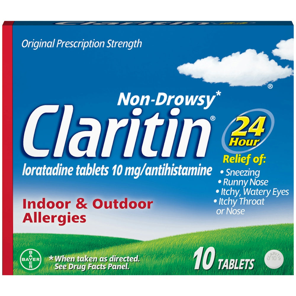 Claritin 24-Hour Non-Drowsy Allergy Relief Tablets - 10 ct