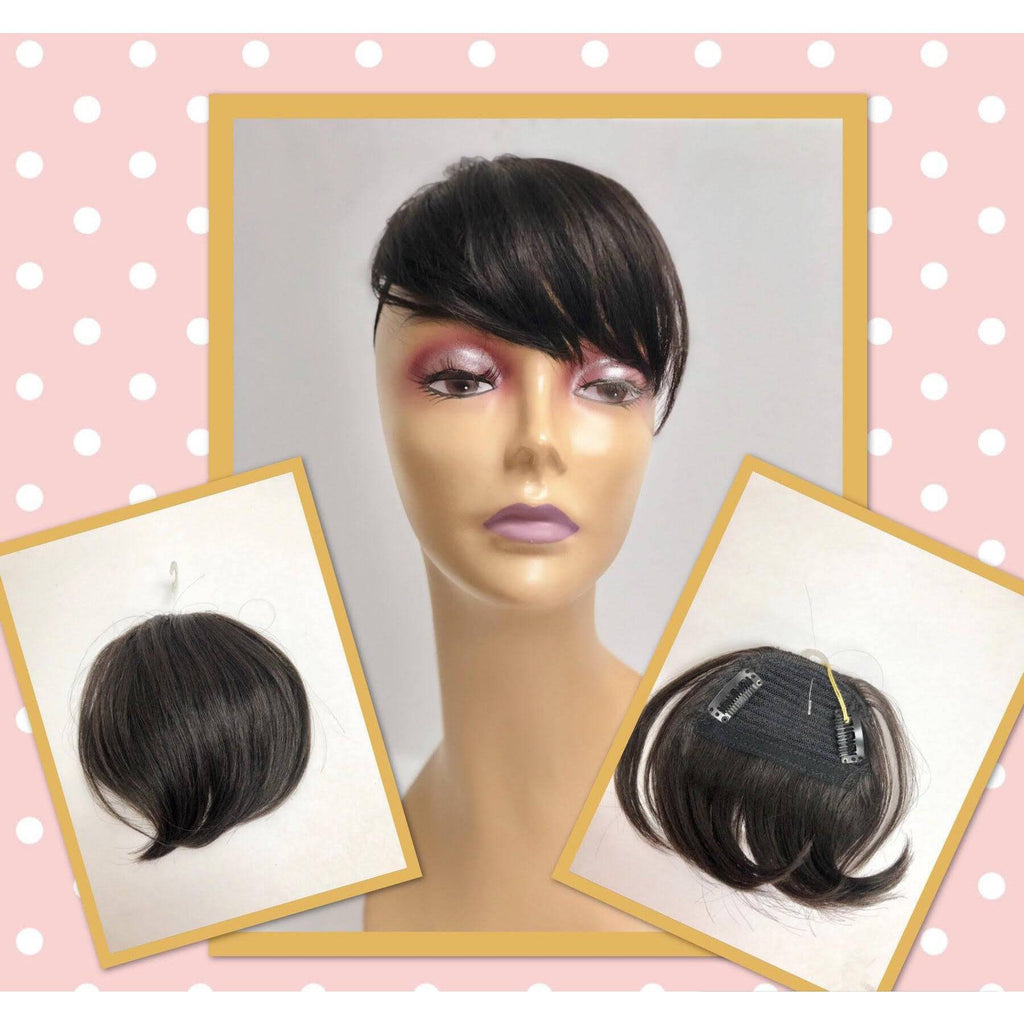 Unique 100% Human Hair Bang Hairpiece