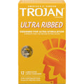 Trojan Ultra Ribbed Premium Lubricated Latex Condoms