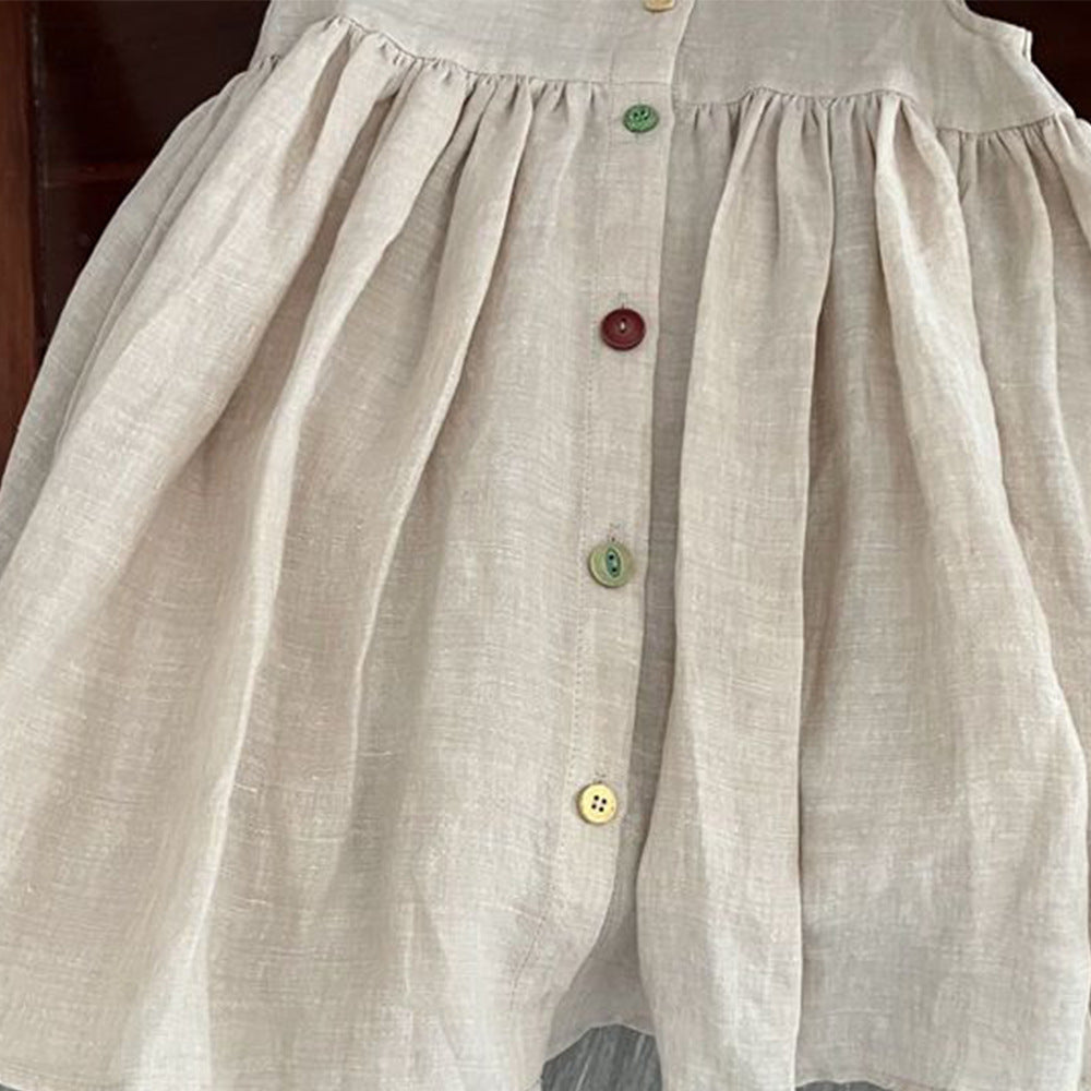 Girls Fashion Sleeveless Breathable Dress