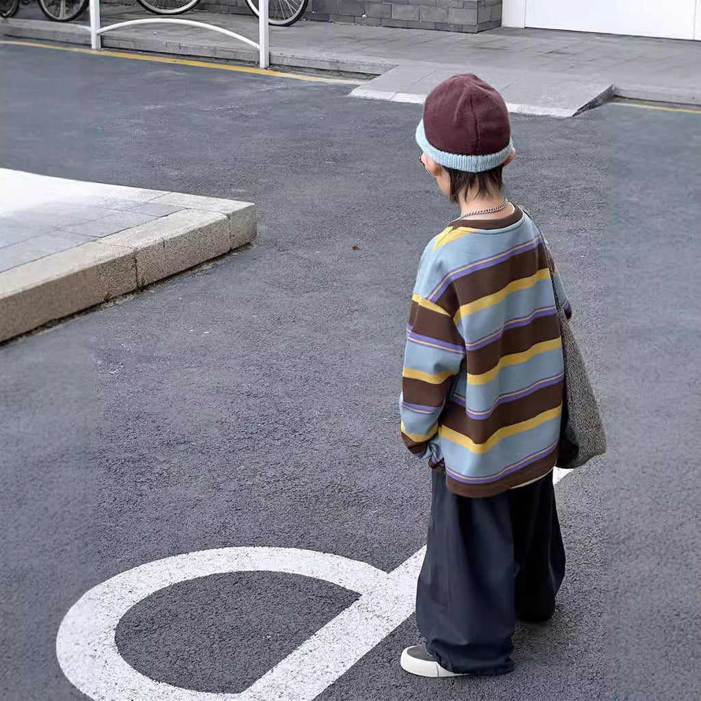 Loose Top Boys' Clothes Stripes