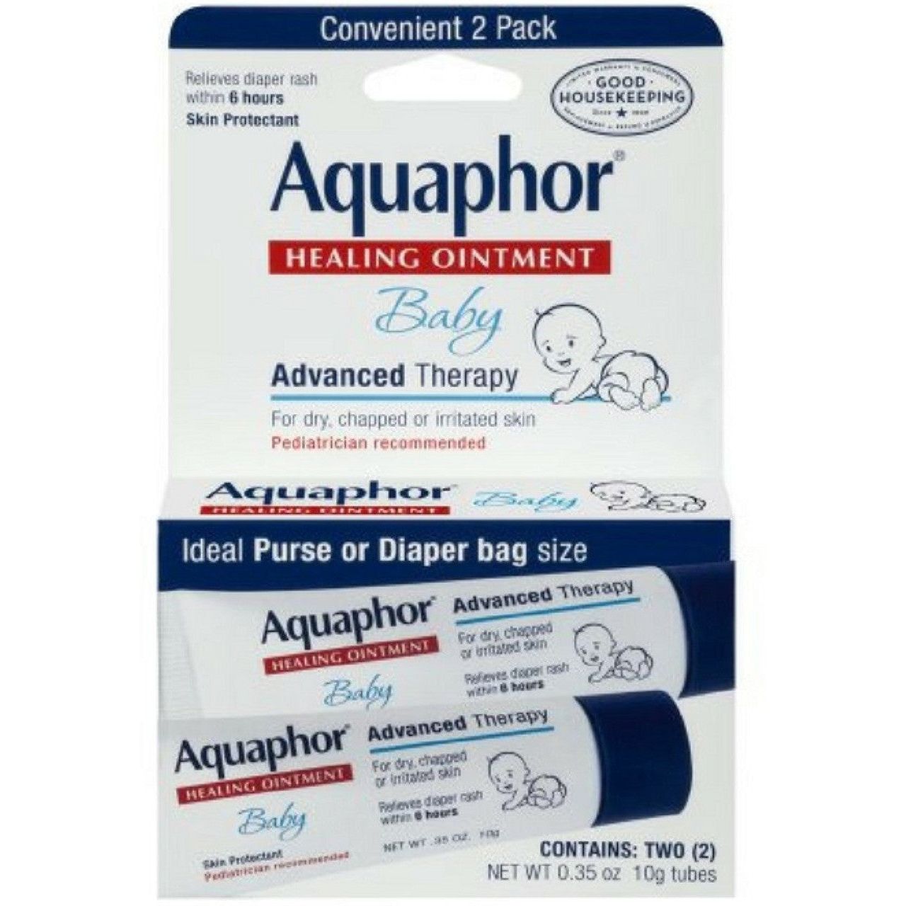 Aquaphor® Baby Healing Ointment, 0.35 oz x 2-Pack