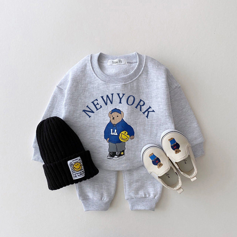 Cartoon Casual Loose Sports Suit