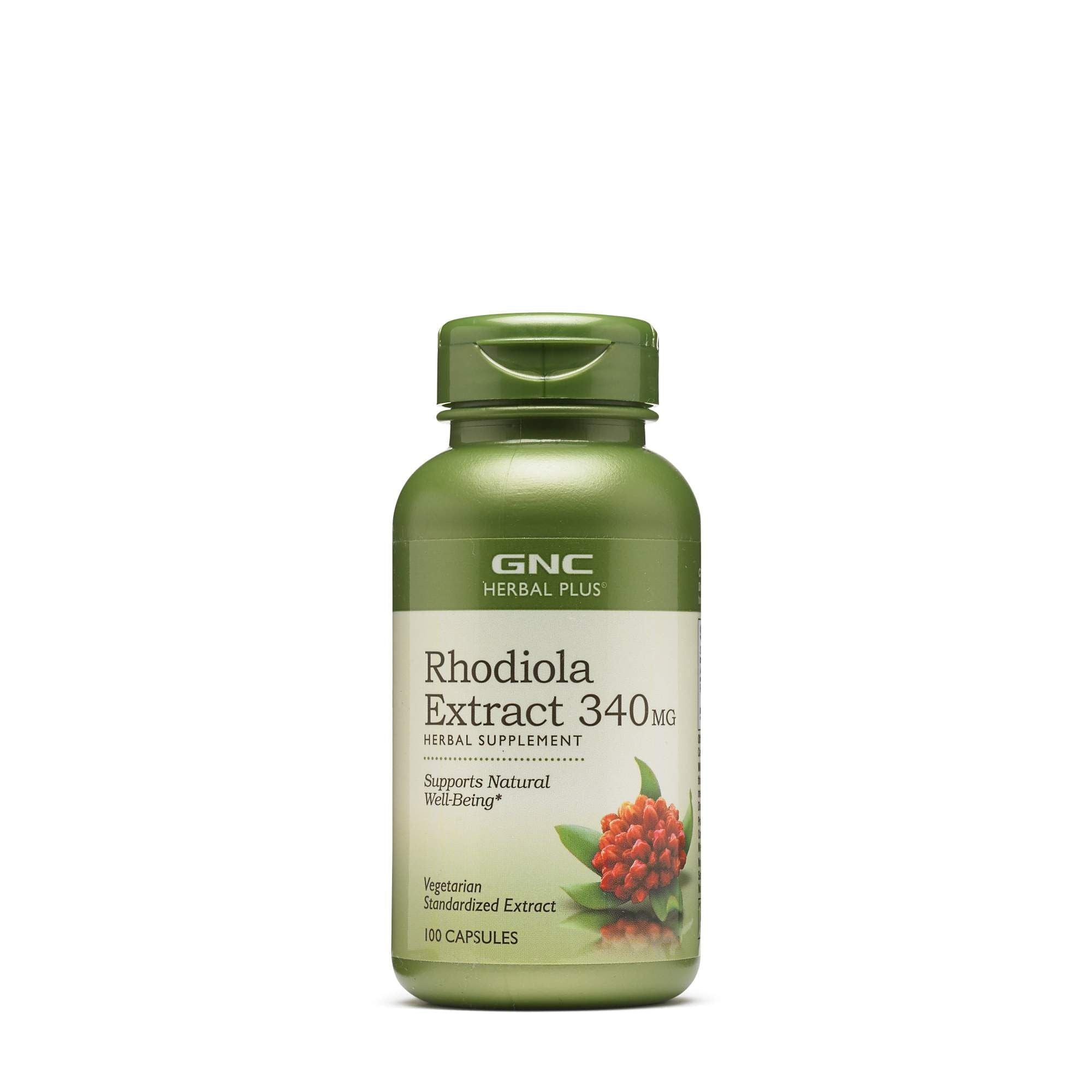 GNC Herbal Plus Rhodiola Extract 340mg, 100 Capsules