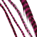 Babe Striped Magenta Feather Hair Extensions