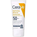 CeraVe Hydrating Mineral Sunscreen SPF 50 | Face Lotion with Zinc Oxide & Titanium Dioxide | 2.5 oz