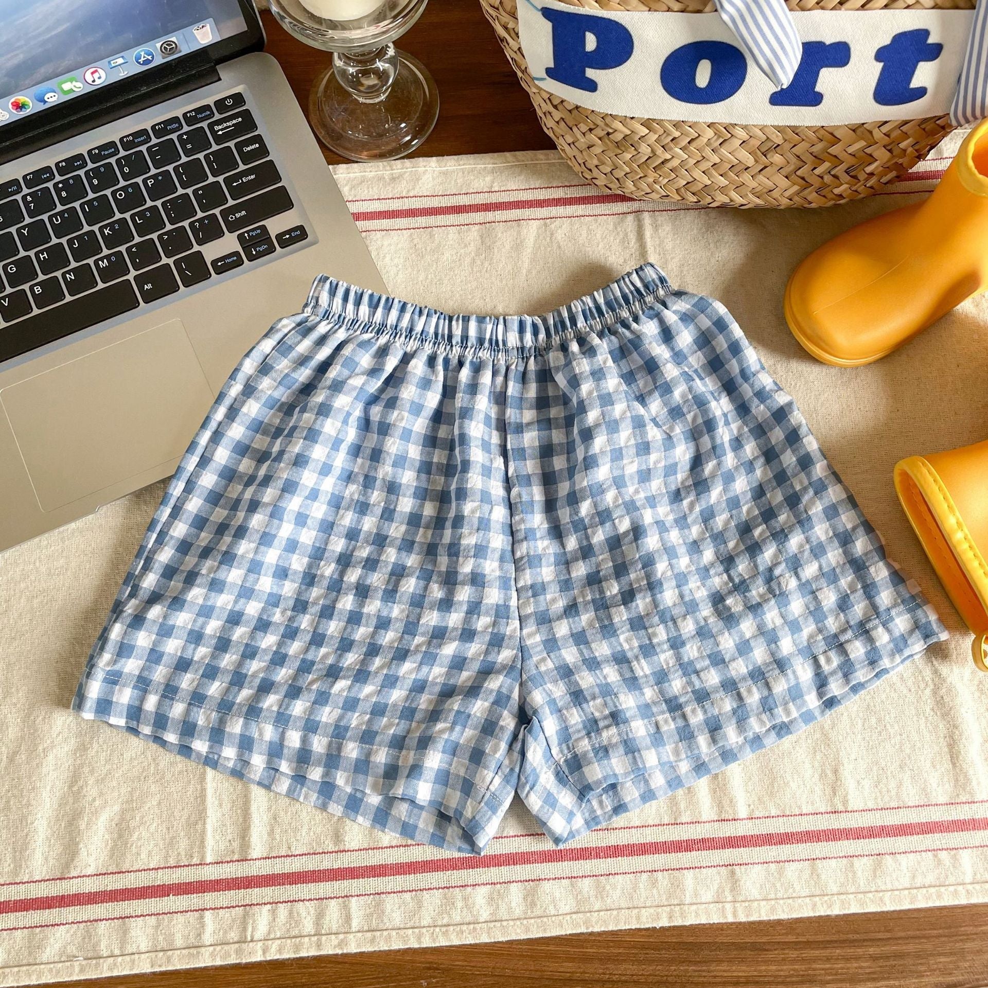 Fashion Personality Girls' Shorts Versatile Lattice
