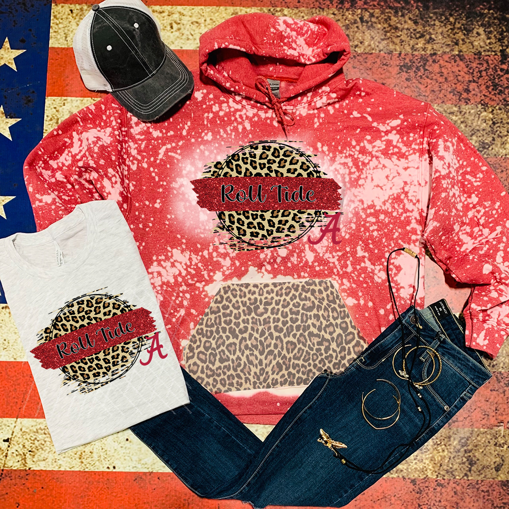 Alabama Crimson Tide w/ Leopard Circle