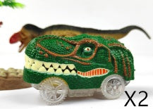 Children's Electric Assembled Track Racing Simulation Animal Tyrannosaurus Dinosaur Toy Puzzle Boy Gift