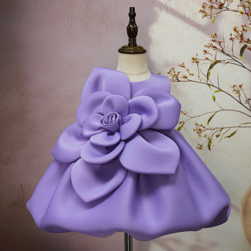 Big Flower Little Girl Dress