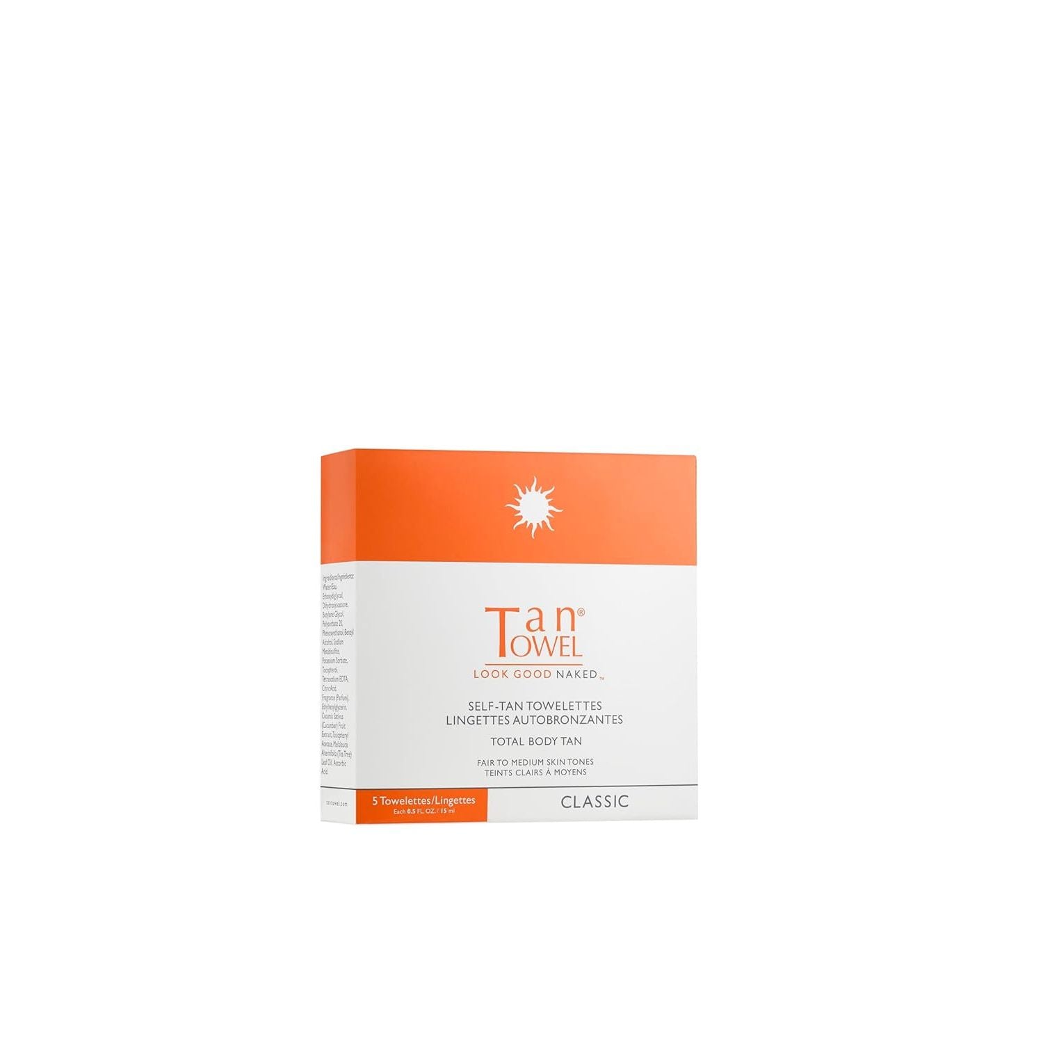 TanTowel Self-tanning Full Body 5 Pack 0.5 FL OZ Each