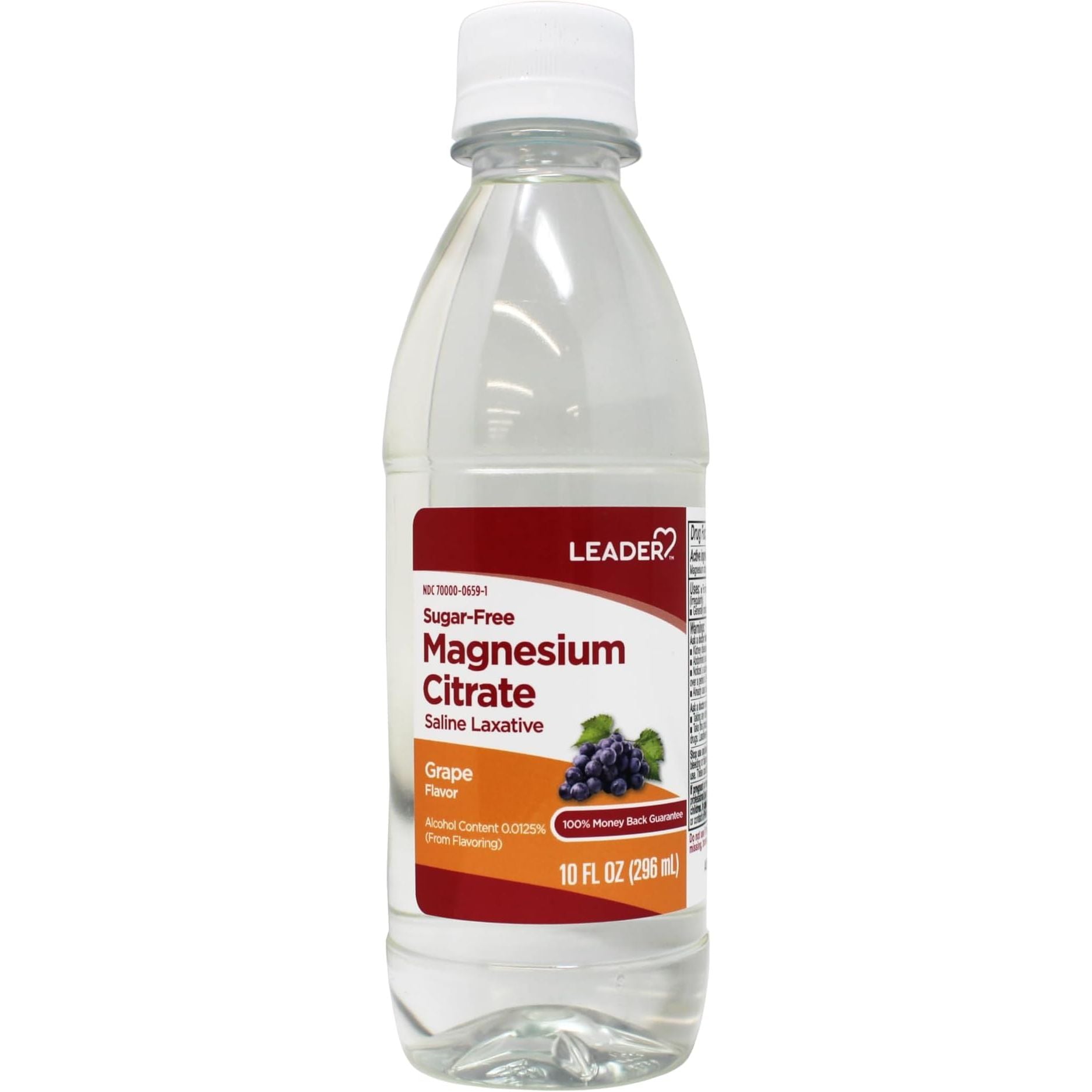 Leader Magnesium Citrate Saline Laxative, Sugar-Free Grape 10 Fl Oz