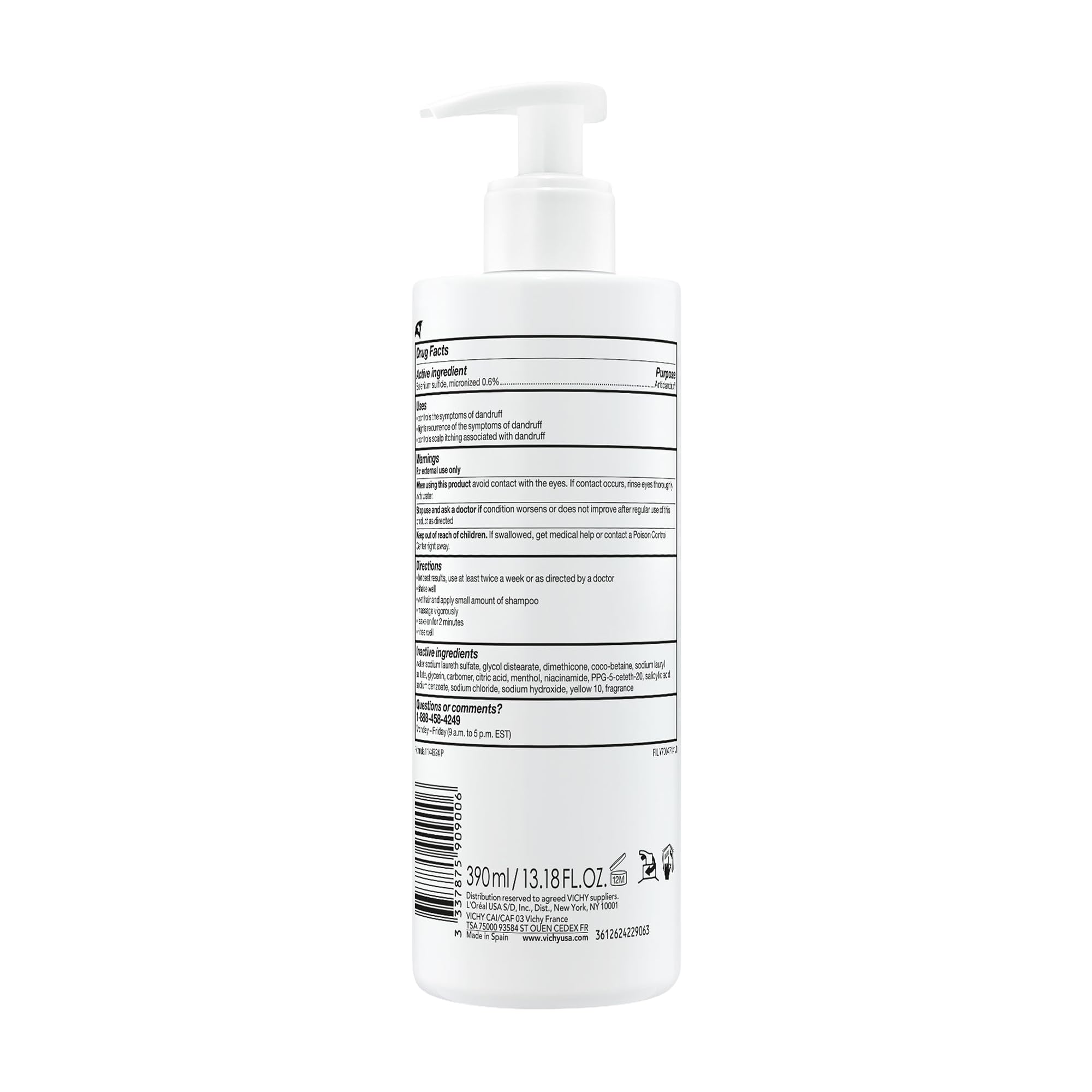 Vichy Densi Solutions Thickening Shampoo 400Ml - Hair Thickening & Volumizing for Fine or Limp Hair