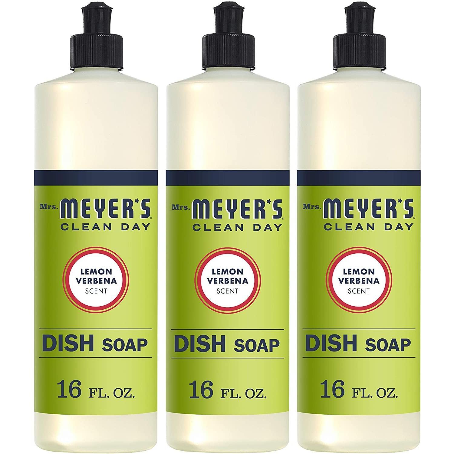 Mrs. Meyer's Clean Day, Liquid Dish Soap, Lemon Verbena Scent, 16 Fl Oz (473 Ml)