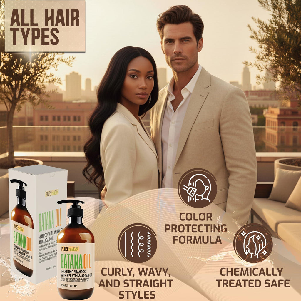 Batana Oil Shampoo 16 Fl Oz Sulfate Free Thickening Formula Paraben Free Volumizing Shampoo for Thinning Fine Hair Professional Volume Boosting Salon Care for Women and Men with Thin Hair