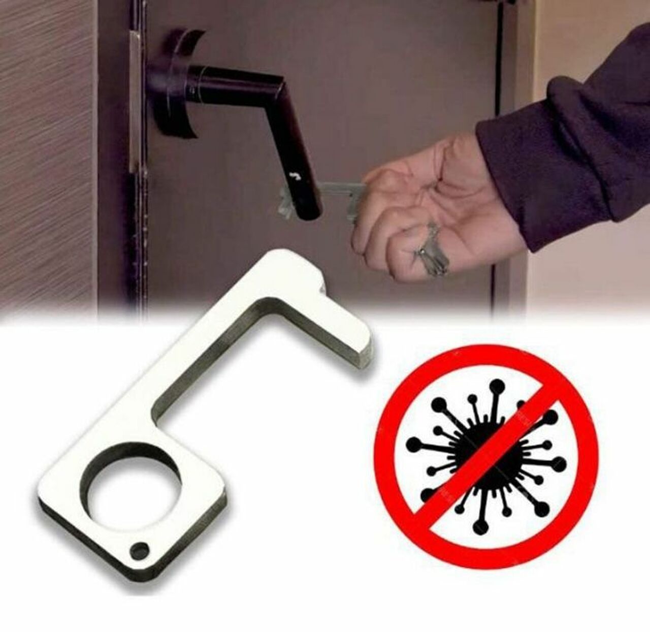4-Pack Stay Safe Germ-Free Key