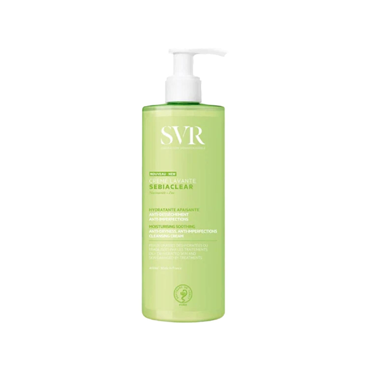 SVR Sebiaclear Gentle Facial Cleanser for Sensitive, Oily, Acne-Prone Skin | Cleanses Impurities, Controls Oil (13.53 fl oz)
