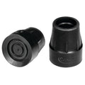 CareMates 1-Inch Rubber Cane Tips, Black, 1 Pair – Heavy Duty & Slip-Resistant Replacement
