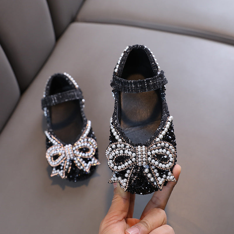 Bow Baby Princess Children's Single-layer Shoes