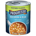 Progresso Vegetable Classics Macaroni & Bean Soup 19 Oz Can