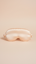 Silk Sleep Mask in Peach Cream
