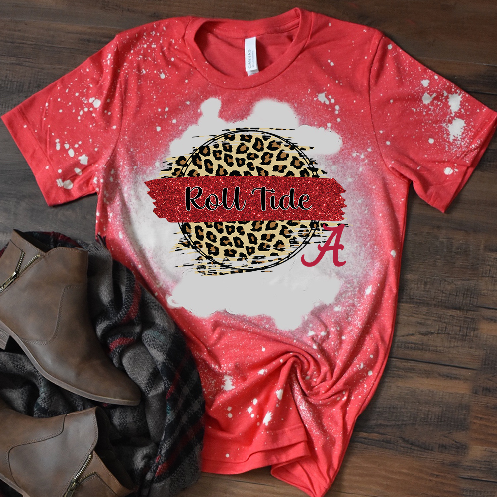 Alabama Crimson Tide w/ Leopard Circle