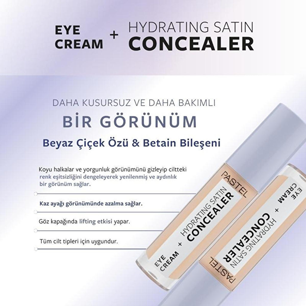 Pastel Eye Cream and Hydrating Satin Concealer Duo for Dark Circles - 0.15 fl oz