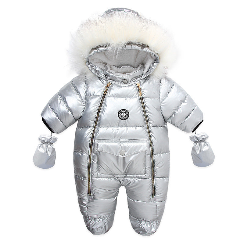Newborn Children's Rompers Thickened And Warm