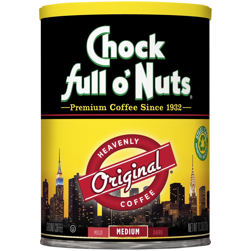 Chock Full O' Nuts o'Nuts Medium Original Heavenly Ground Coffee, 11.3 Oz