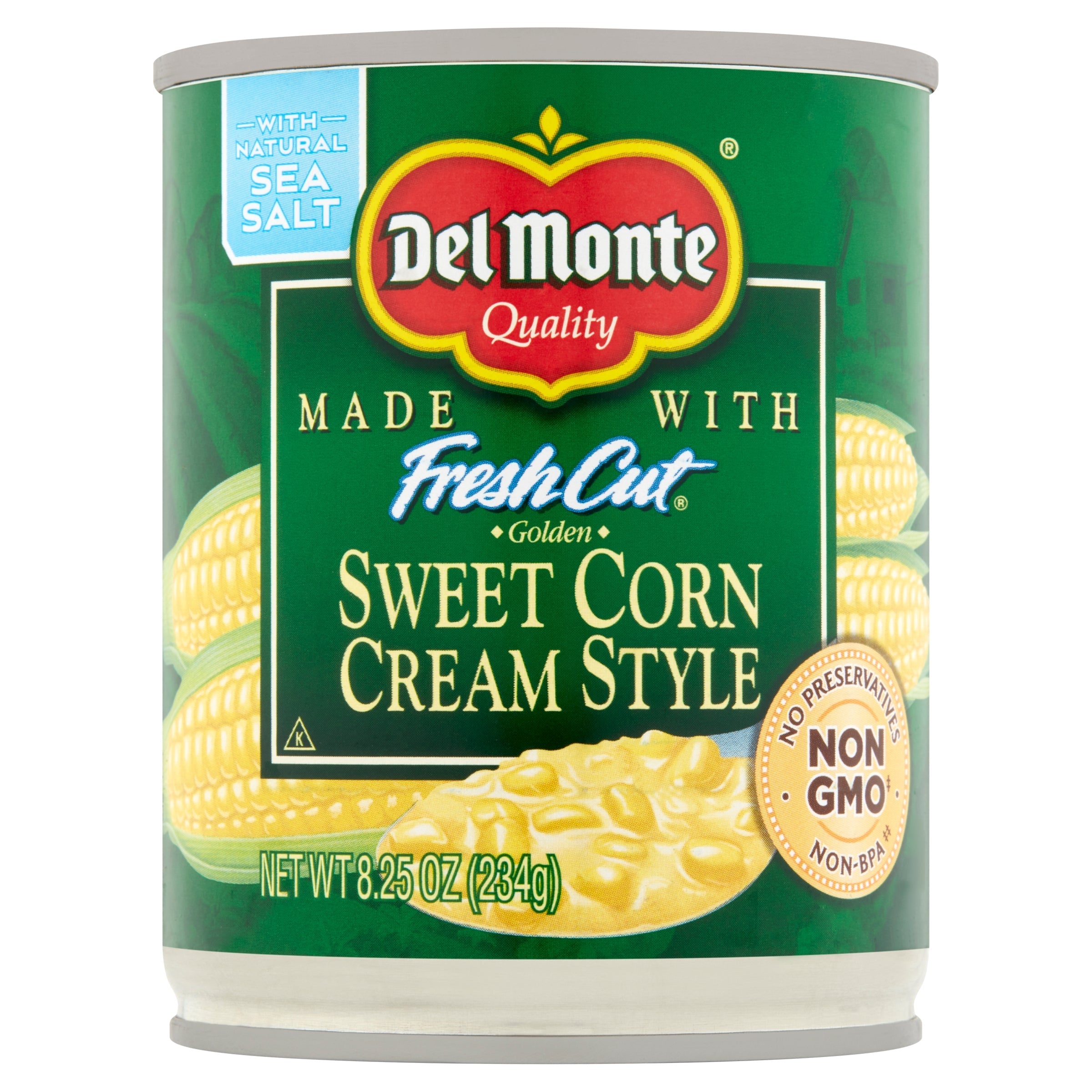 Del Monte Fresh Cut Golden Sweet Corn Cream Style 8.25 Oz. Pull-Top Can
