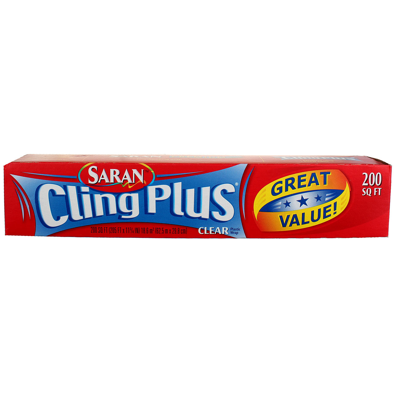 Saran Cling Plus Clear 200 Sq Ft Plastic Wrap