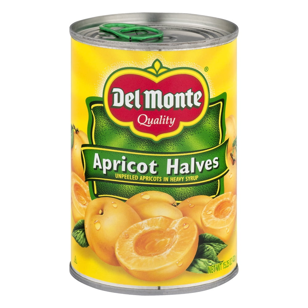 Del Monte Unpeeled Apricot Halves In Heavy Syrup 15.25 Oz. Can