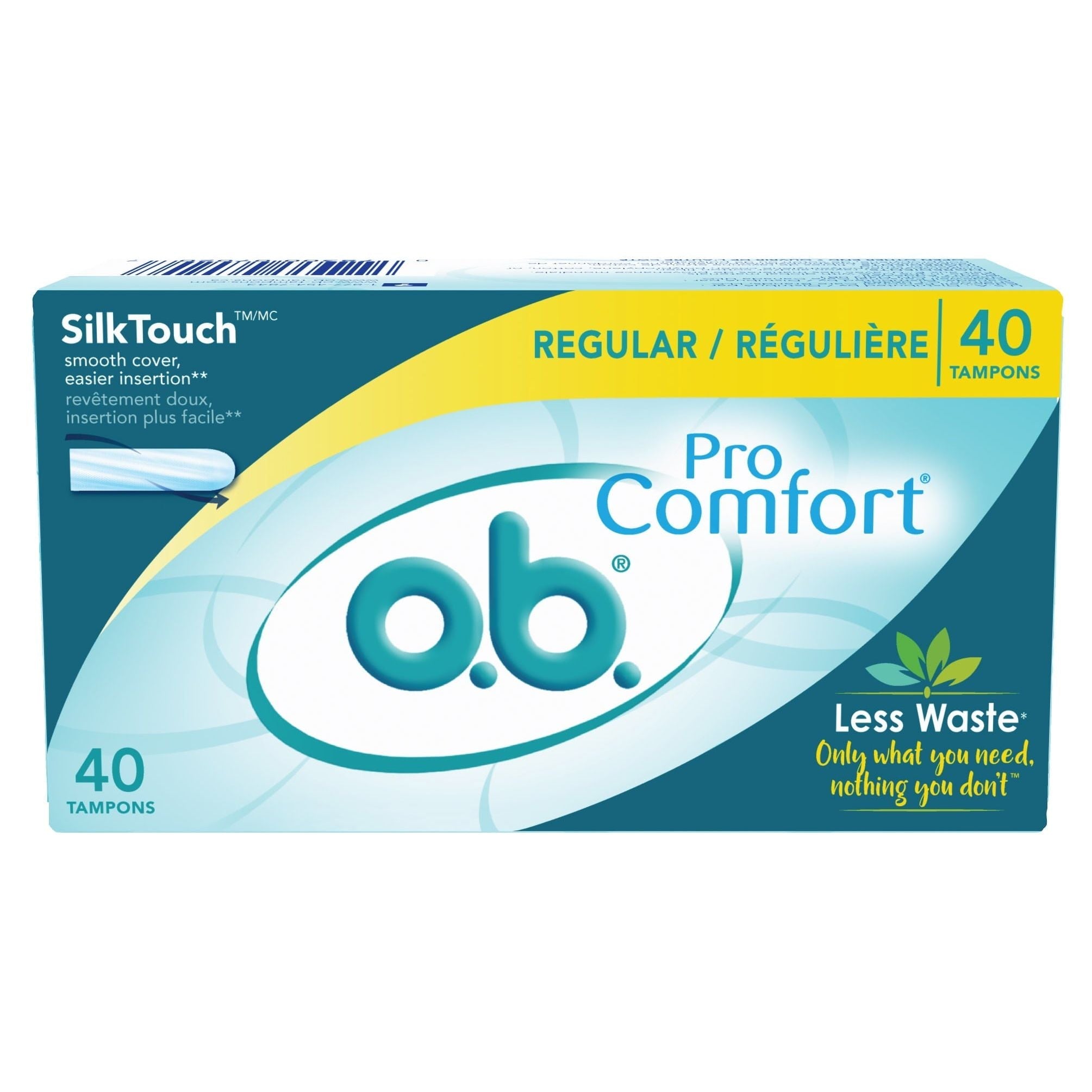 Schick O.b. Pro Comfort Applicator Free Digital Tampons, Regular