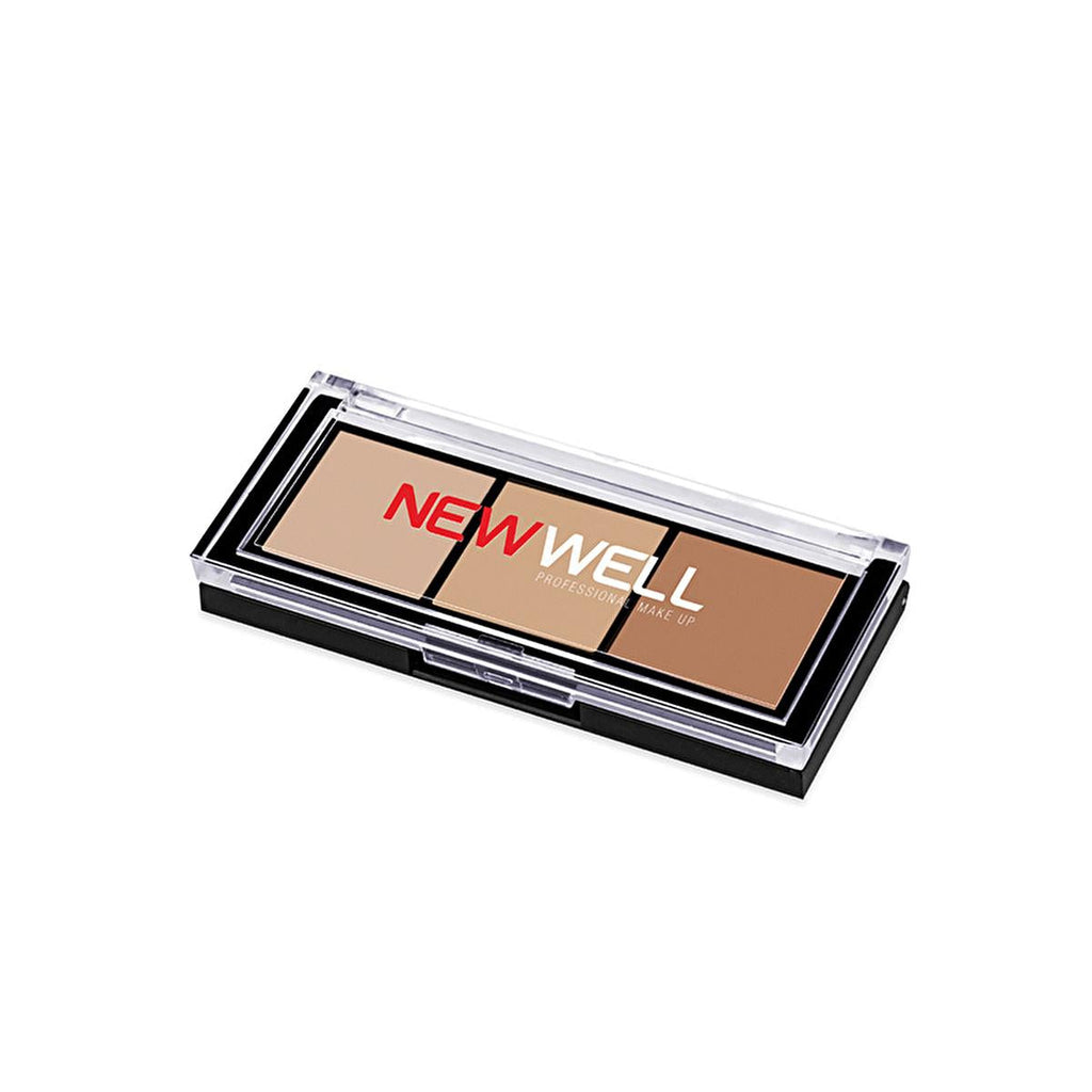 New Well Porcelain Makeup Highlighter 3'lŸ Palette: Illuminate, Brighten & Enhance for Radiant Skin